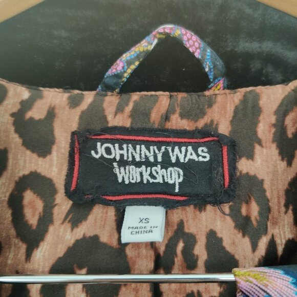 Johnny Was Velvet Mix Smoking Jacket Belted Kimono XS - Picture 5 of 12